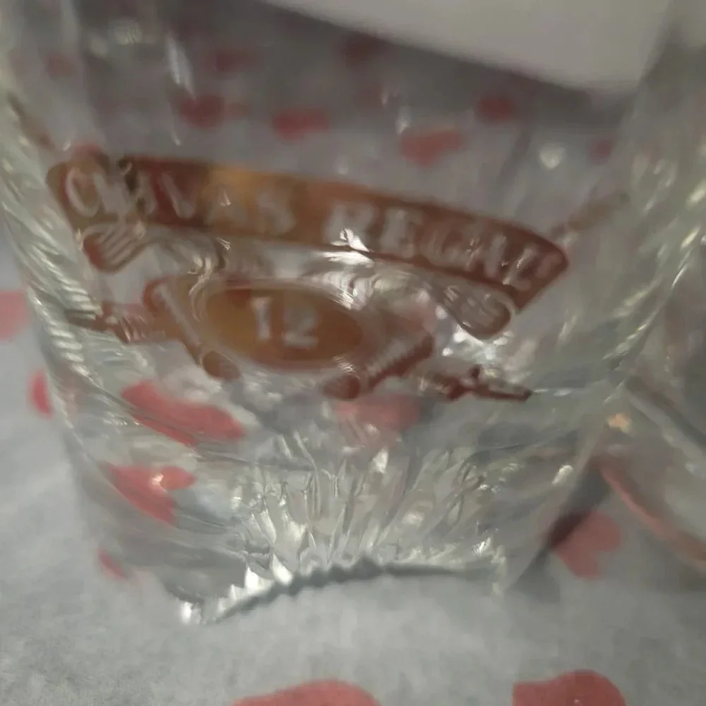 Chivas 12 set of two cocktail glasses bar ware bar